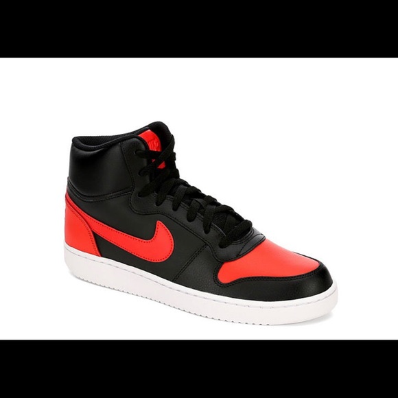nike ebernon black and red
